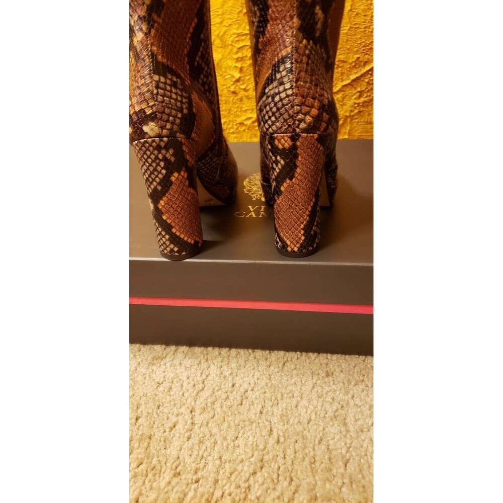 Vince Camuto Jestinal python print Leather Platfo… - image 4